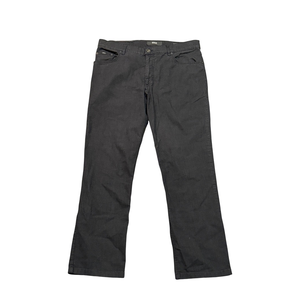 BRAX Cooper Fancy Men's Jeans Dark‎ Gray Regular Fit Size 36/34 measures 36/28